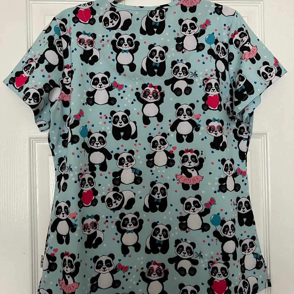 Women’s V Neck Stretch Scrub Top - Picture 2 of 4